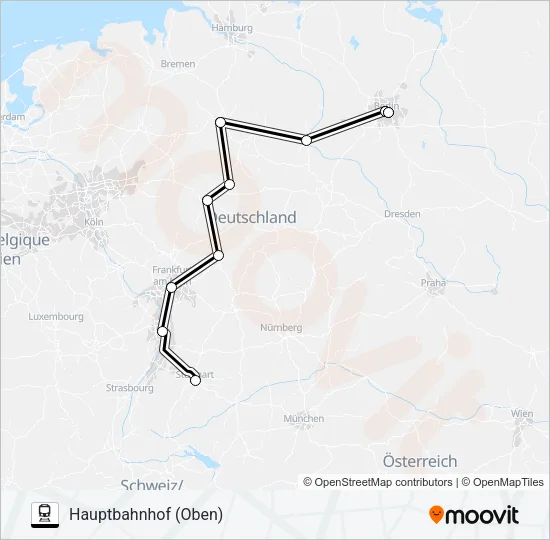 16 Train Line Map
