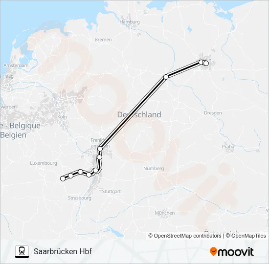 16 Train Line Map