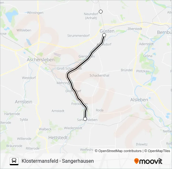 Автобус RE10: карта маршрута