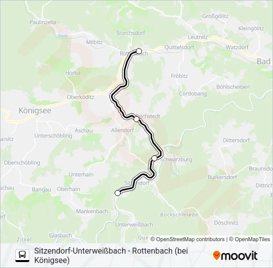 Автобус RB60: карта маршрута