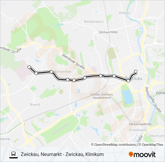 Автобус 4EV: карта маршрута