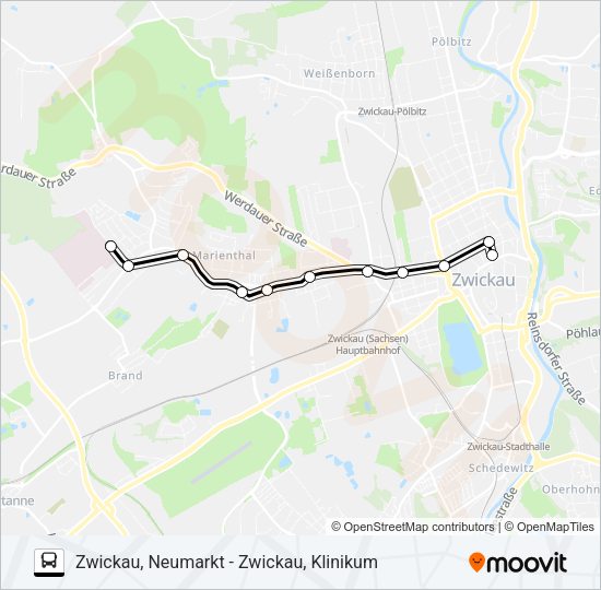 Автобус 4EV: карта маршрута