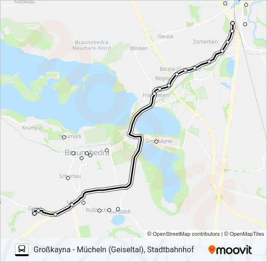 Автобус 722: карта маршрута