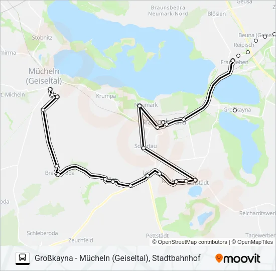 Автобус 722: карта маршрута