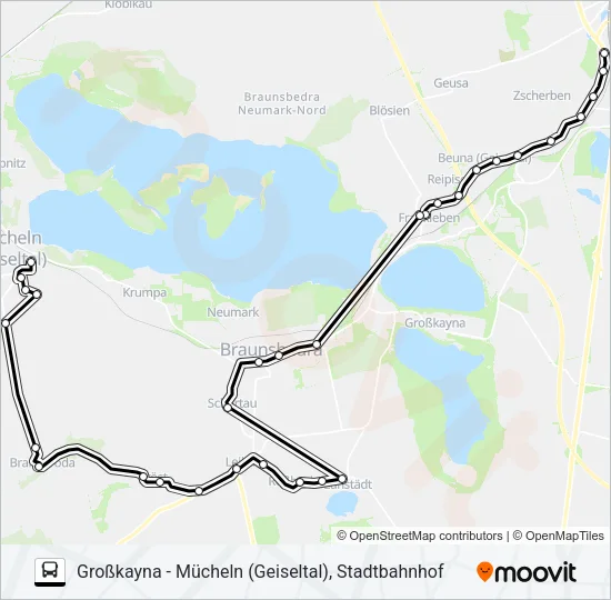 Автобус 722: карта маршрута