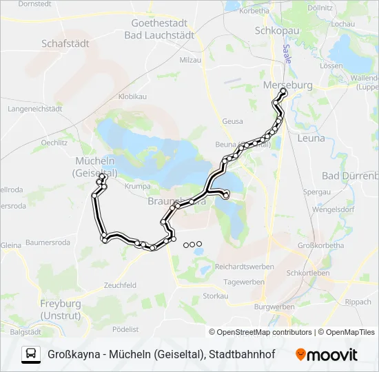 Автобус 722: карта маршрута