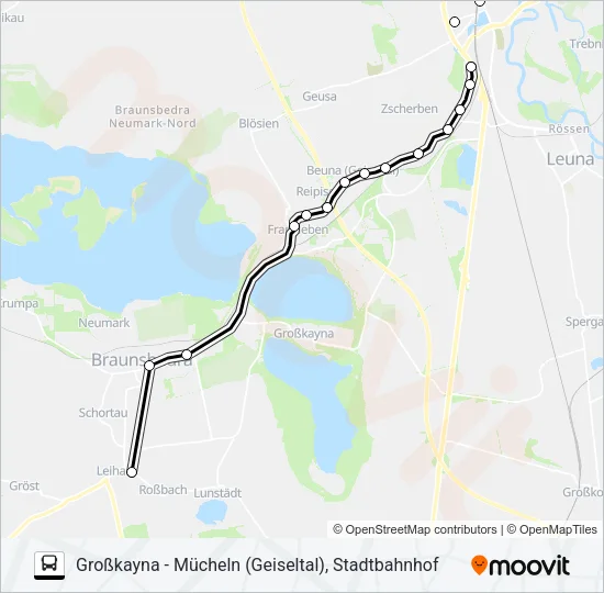 Автобус 722: карта маршрута