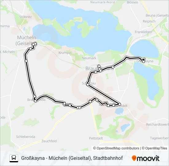 Автобус 722: карта маршрута