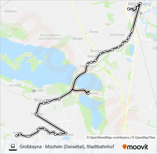 Автобус 722: карта маршрута