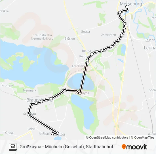 Автобус 722: карта маршрута