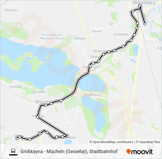 Автобус 722: карта маршрута