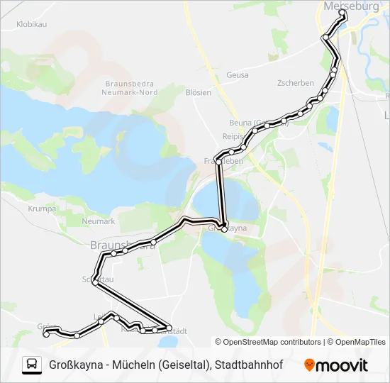 Автобус 722: карта маршрута