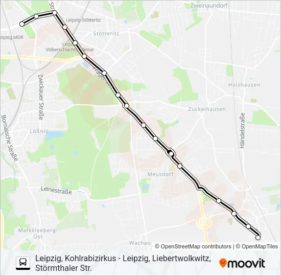 Автобус SEV15: карта маршрута