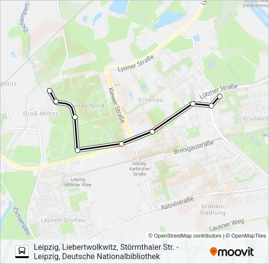 Buslinie SEV15 Karte