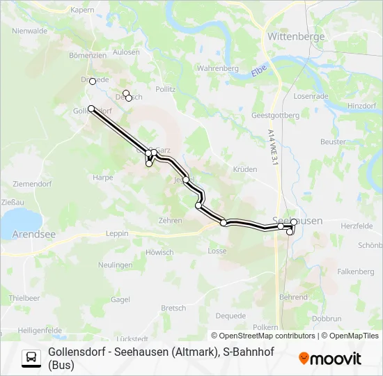 Автобус 953: карта маршрута
