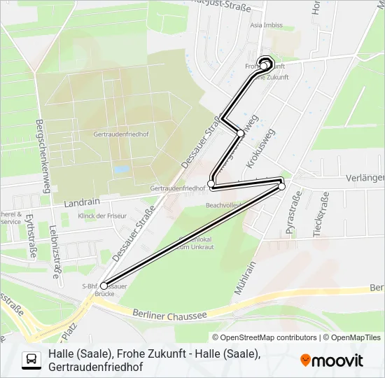 1 Bus Line Map