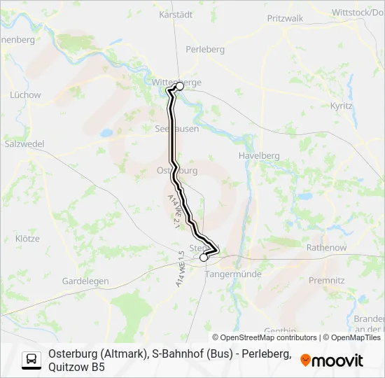 Автобус T: карта маршрута