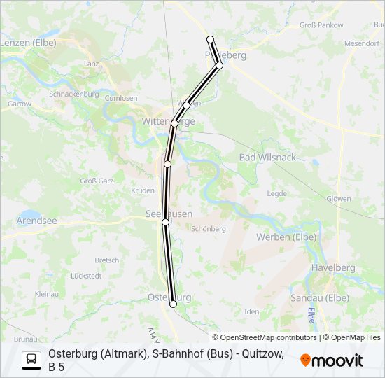 Автобус T: карта маршрута