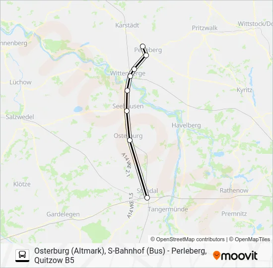 Автобус T: карта маршрута