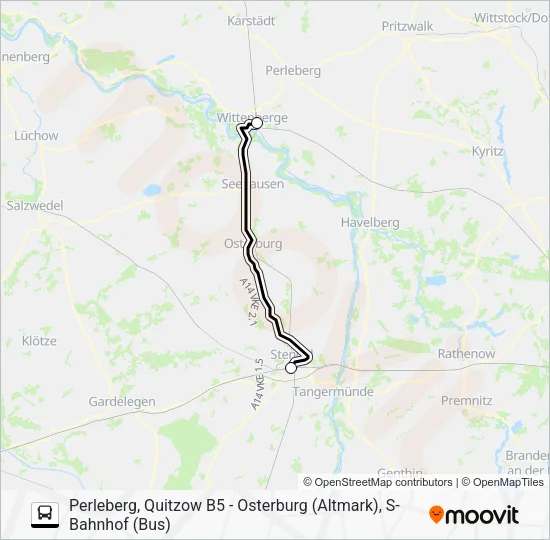 Автобус T: карта маршрута