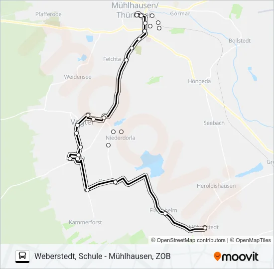 153 Bus Line Map