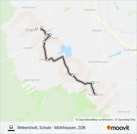 153 Bus Line Map