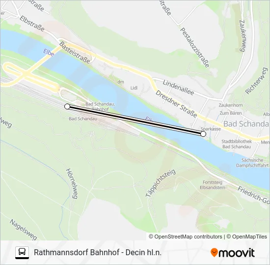 Автобус U28: карта маршрута
