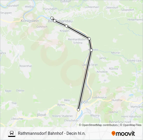 Автобус U28: карта маршрута