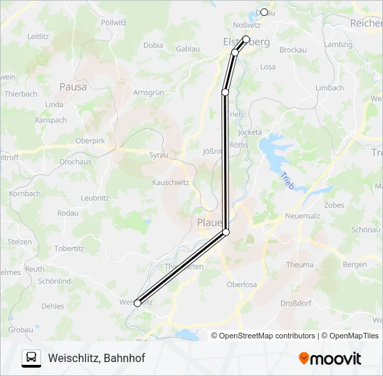 Автобус RB4: карта маршрута