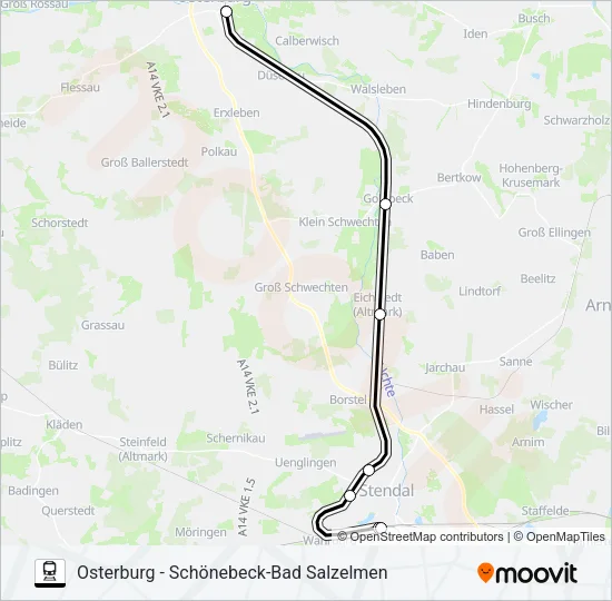 S1 Train Line Map