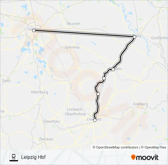 RE6E Train Line Map