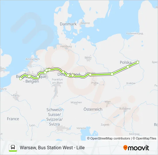 N1314 Bus Line Map