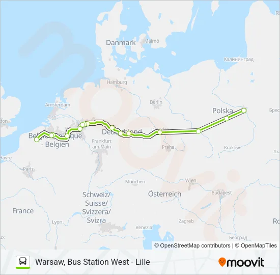 N1314 Bus Line Map