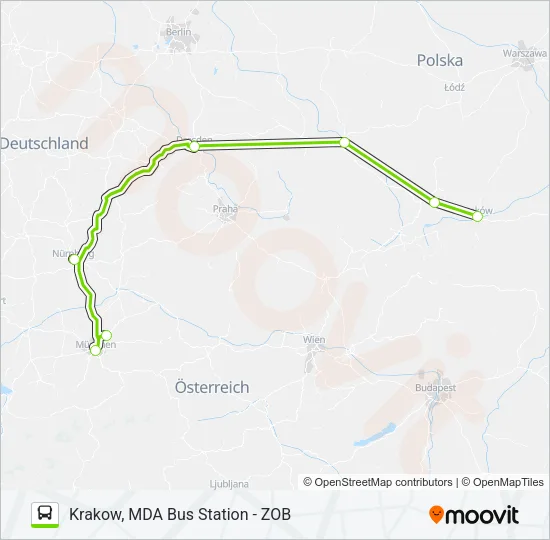N1366 Bus Line Map