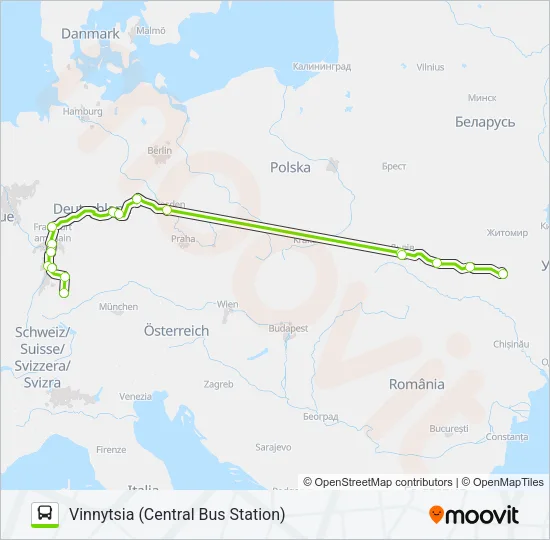 Автобус N3214: карта маршрута