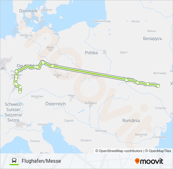 Автобус N3214: карта маршрута