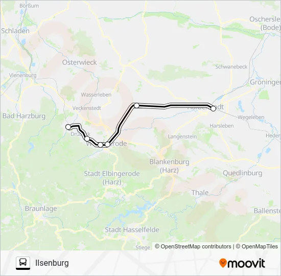 Автобус RE4: карта маршрута