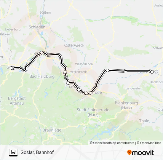 Автобус RE4: карта маршрута