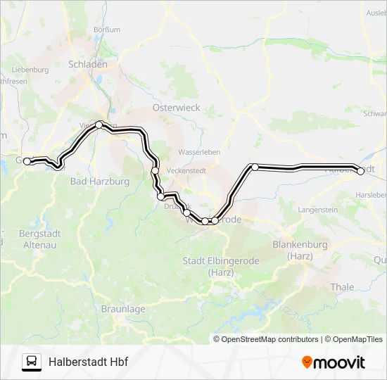 Автобус RE4: карта маршрута