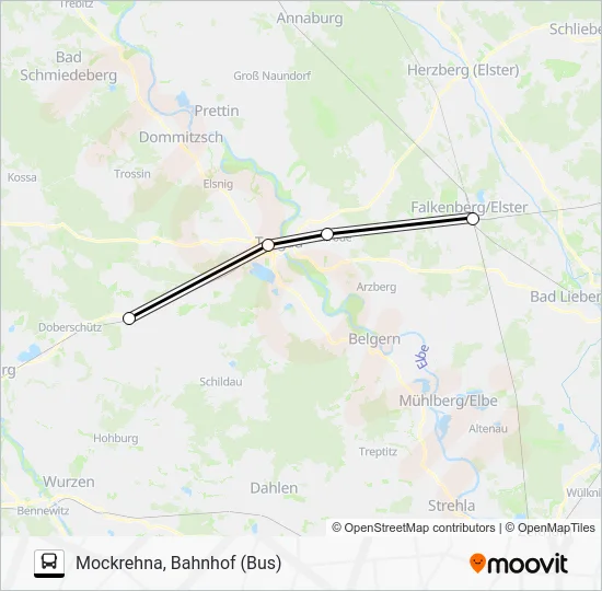 Автобус RE10: карта маршрута