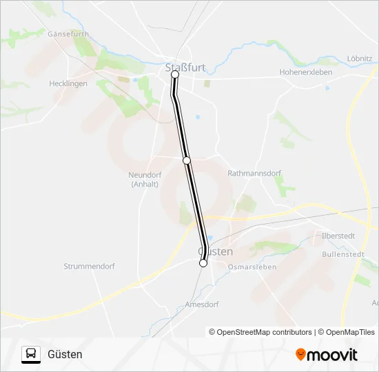 Автобус RB41: карта маршрута