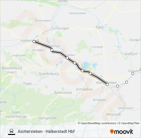 RB44 Bus Line Map
