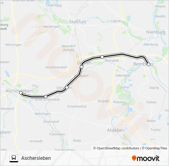 Автобус RB44: карта маршрута