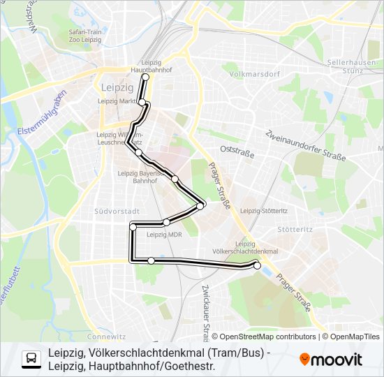 Автобус M3: карта маршрута