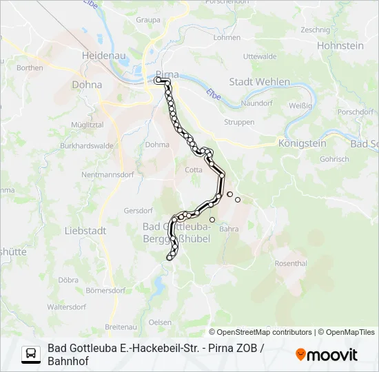 216 Bus Line Map