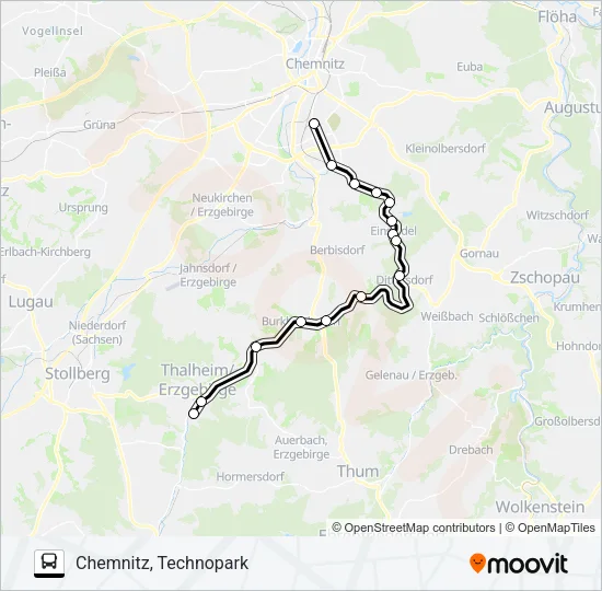 C14 Bus Line Map