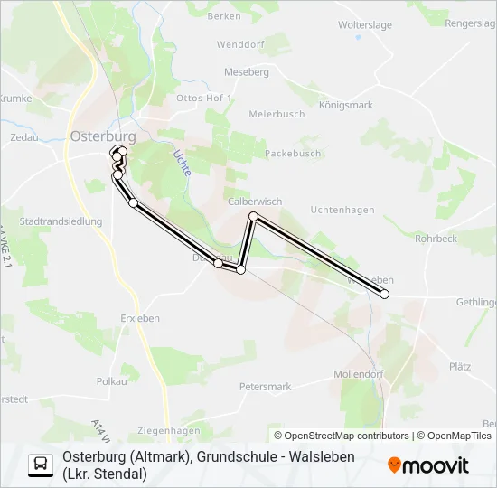 965 Bus Line Map