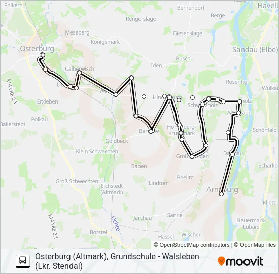 965 Bus Line Map