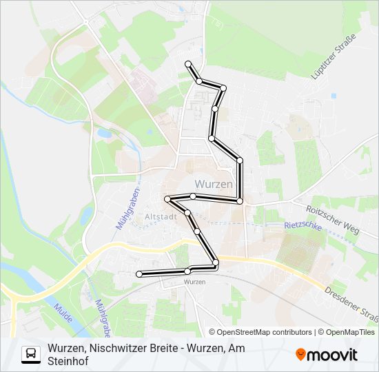 Автобус A: карта маршрута
