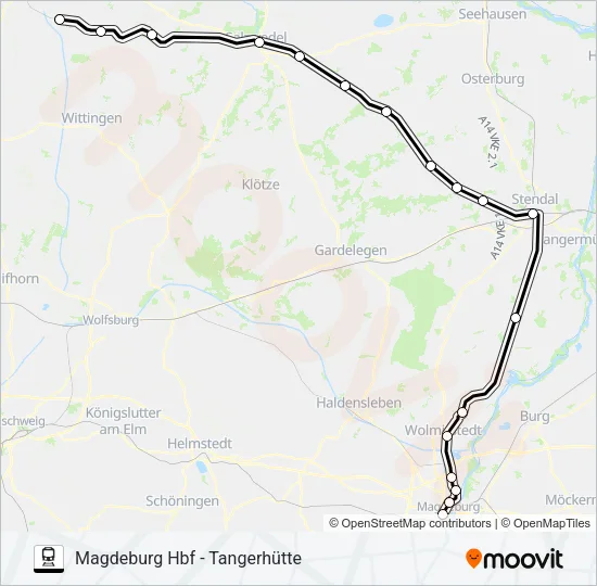 RE20 Train Line Map
